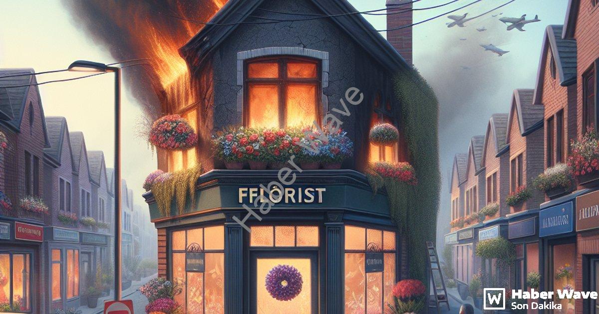 "Aydın Efeler'de Çiçekçi Yangını: Komşuların Dikkati Faciayı Önledi" başlıklı haber için fotorealist