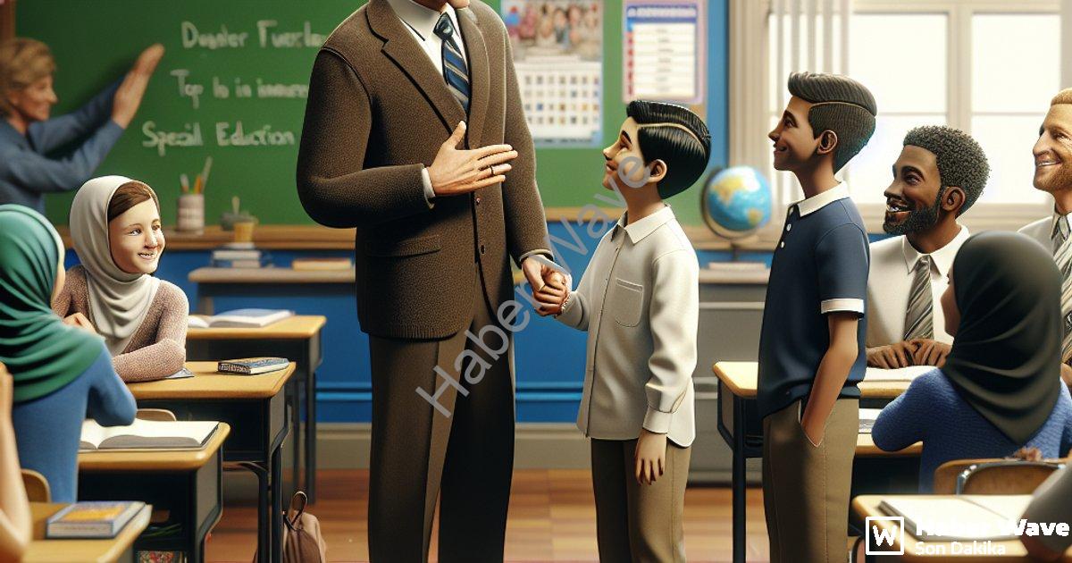 "Hisarcık Kaymakamı Erkan Atam'dan Özel Öğrencilere Anlamlı Jest" başlıklı haber için fotorealistik,