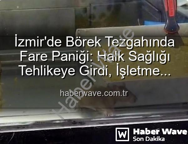 börekçide fare - İzmir'de Börek Tezgahında Fare Paniği: Halk Sağlığı Tehlikeye Girdi, İşletme Mühürlendi