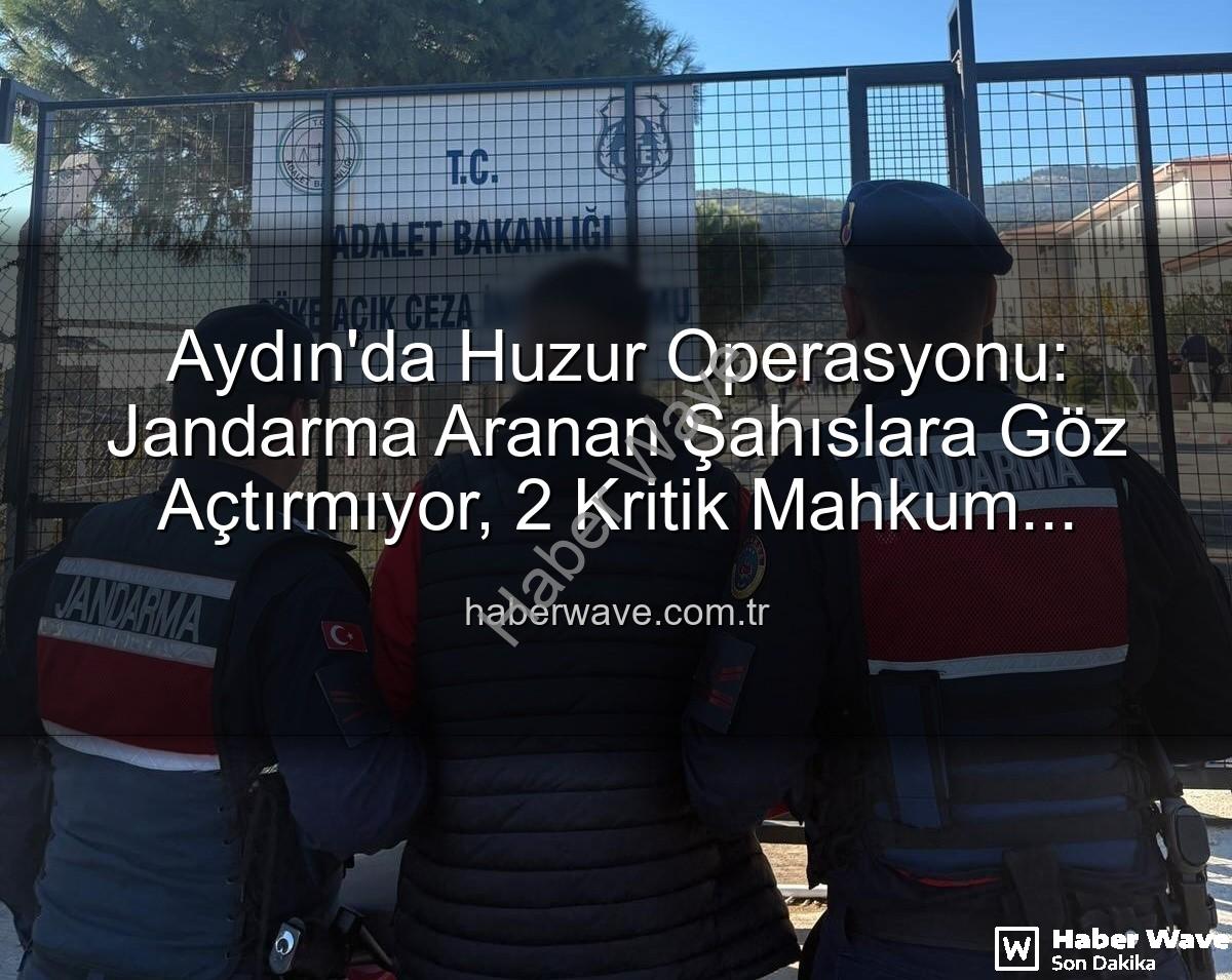 Aydın'da aranan şahıslar - Aydın'da Huzur Operasyonu: Jandarma Aranan Şahıslara Göz Açtırmıyor, 2 Kritik Mahkum Cezaevine Gönderildi